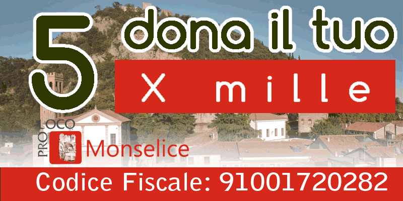 dona il tuo 5x1000 alla proloco di Monselice